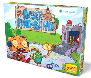 Ausser Rand und Band ist ein superleichtes Familienspiel mit hohem Aufforderungscharakter, einzigartiger Ausstattung und Spielspaß am laufenden Band.