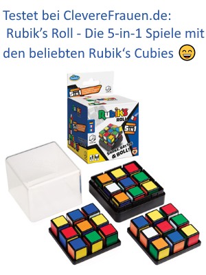 Testet bei ClevereFrauen.de: Rubik’s Roll Die 5-in-1 Spiele mit den beliebten Rubik‘s Cubies